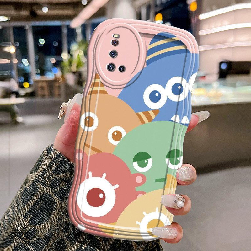 Casing Hp Untuk VIVO V19 V19 Neo V17 V17 Pro Case Krim gelombang Softcase Silikon Kesing Monster luc