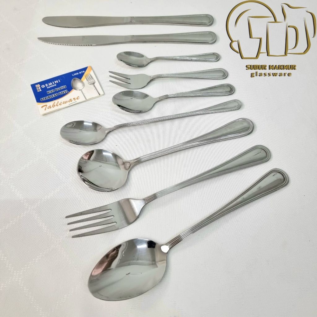 [6 pcs] Steak Motif Garis Hotel Stainless Steel Knife (-STK)