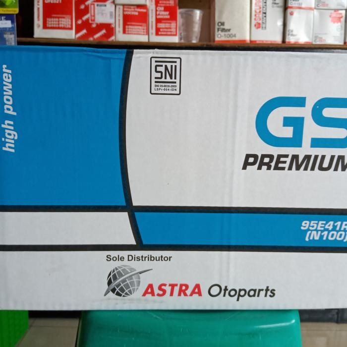 Terlaris Aki Mobil/ Genset/ Gs Astra Premium N100/ Gs N 100 Basah/ 95E41 100Ah