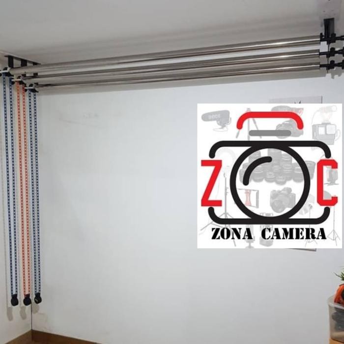 Expander Kit 6 Set Komplit With Bar Background Stand Backdrop Tiang