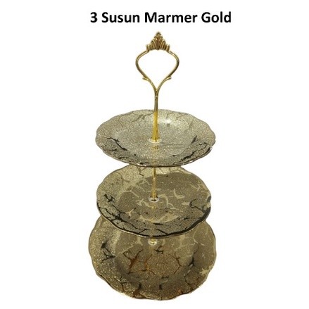 Keramik Piring Susun 3 dan Piring Susun 2 untuk tempat buah/ kue / permen / PIRING KERAMIK MOTIF