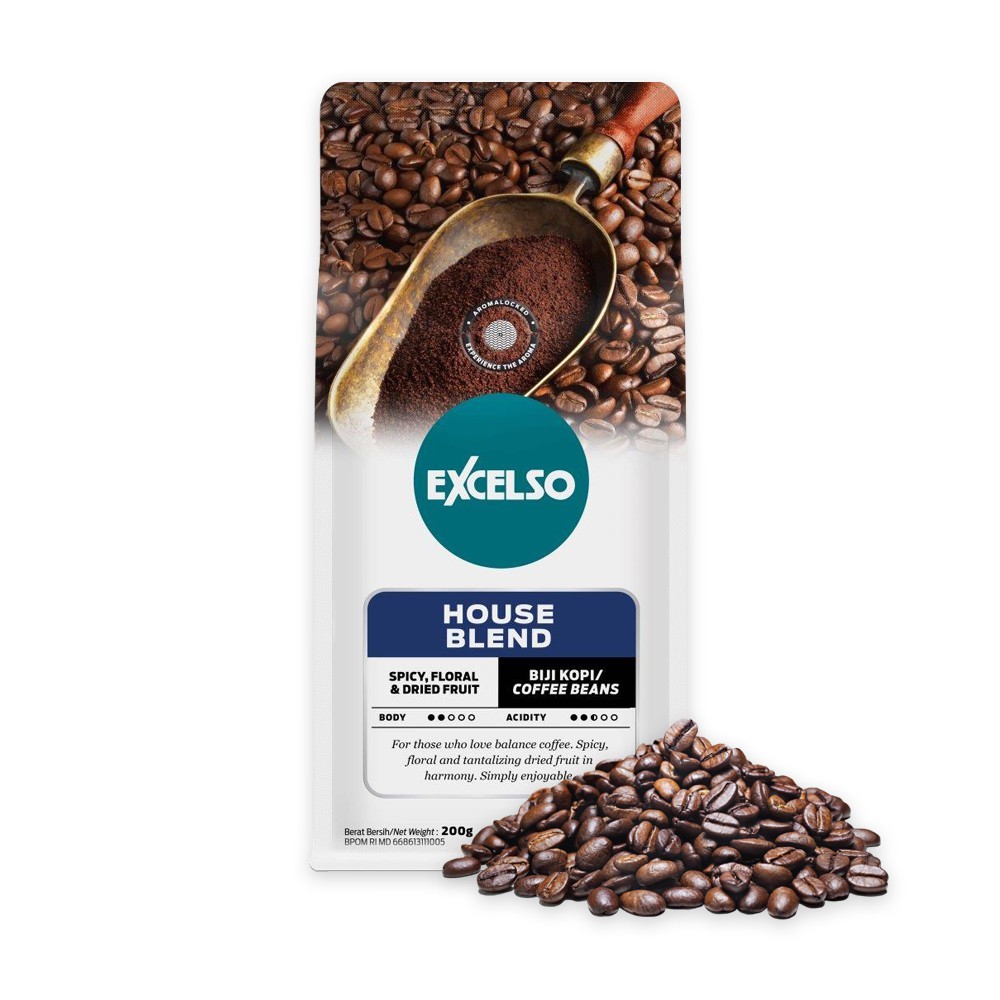

PROMO Excelso Kopi House Blend Biji 200gr