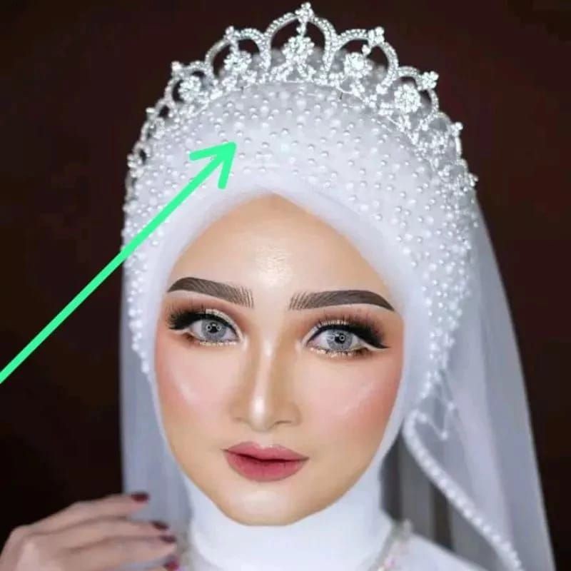 Slayer pengantin mutiara ( TABUR ) mawur/slayer akad nikah/hijab pengantin