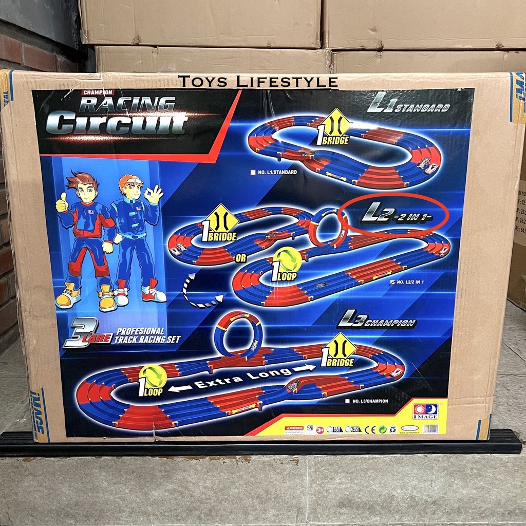 Track Sirkuit Tamiya Racing Mini 4WD 3 Jalur Besar L2 (IMAGE)