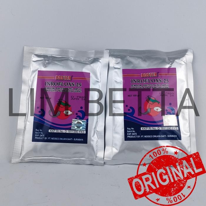 (SERBUK) BOSTER INROFLOXS 25% 100 GRAM / ANTIBIOTIK ENRO BUBUK