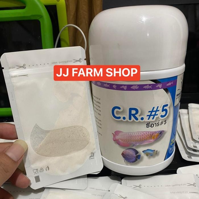 C.R.5 CR5 CR #5 WHITE CRANE REPACK 5GRAM VITAMIN IKAN AROWANA KOI DLL