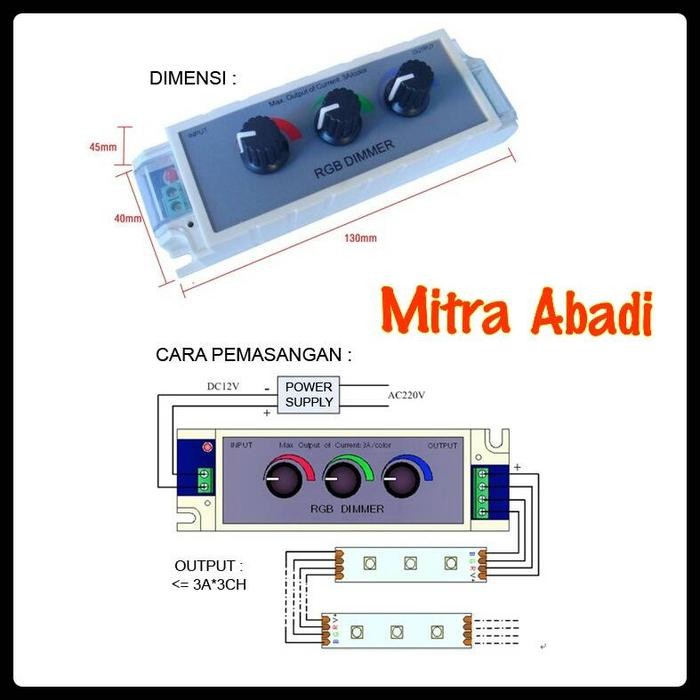 Dimmer DC 12-24V RGB
