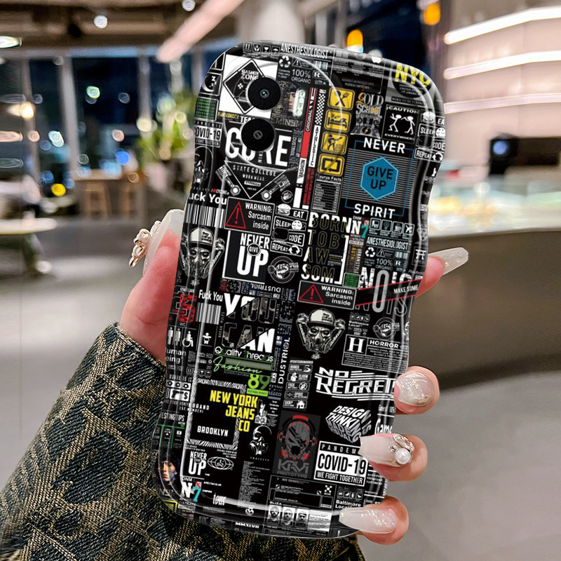 Casing Hp Untuk Xiaomi Redmi A1 A2 Case Casing HP gelombang Kesing Silikon Softcase Kasing Pola kaca