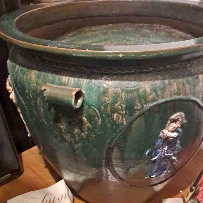 Pot gentong keramik tua antik besar Kode 1163