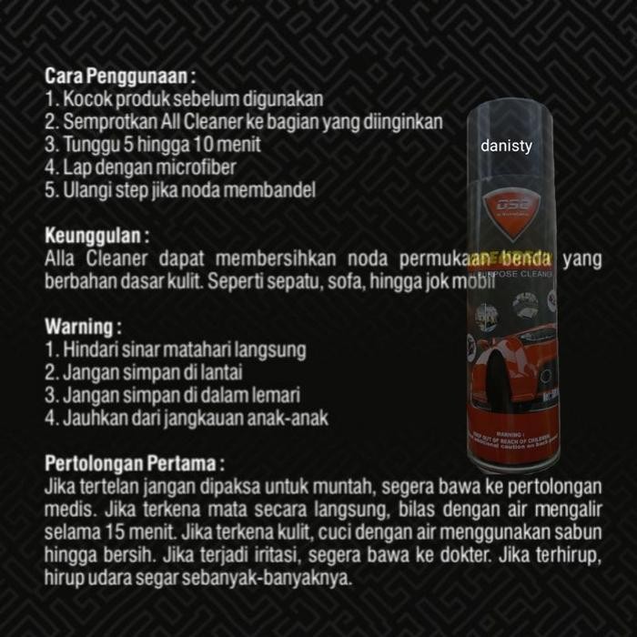 DSC ALL CLEAR FOAM ALL CLEANER PEMBERSIH JOK MOBIL/PLAFON MOBIL/KARPET