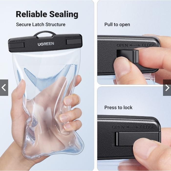 UGREEN SARUNG HP WATERPROOF MULTIFUNGSI KANTONG HP ANTI AIR ANDROID IPHONE 11 12 13 14 15 PRO OPPO