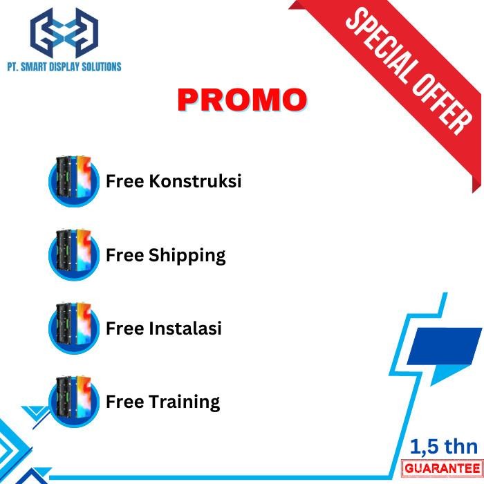 VIDEOTRON INDOOR P2.5 UNILUMIN CABINET MODULE PAKET HEMAT 2,24MX1,28M