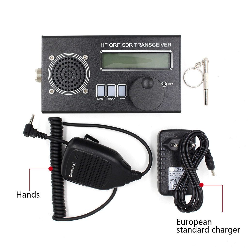 2025 USDX USDR HF QRP SDR Transceiver SSB/CW Transceiver 8-Band DSP SDR + Microphone + Battery + Cha