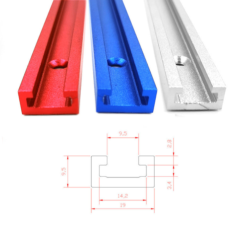 300-800MM Woodworking Chute Rail T-track T-slot Miter Track Jig T Screw Fixture Slot 19x9.5mm Table 