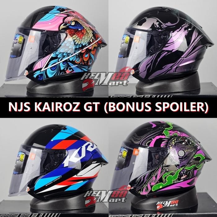 NJS Kairoz GT Motif Nebulasky Merak Elemento - Helm NJS GT Half Face