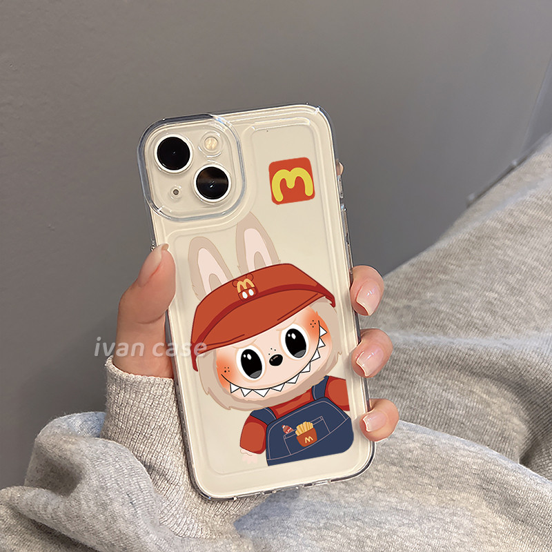 Mcdonald'S Transparan Labubu Imut-Imut Case Infinix 60 Pro Plus Smart 8 Pro Note 50 Pro 5G Smart 9 1