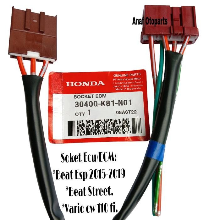 Soket Ecu Ecm Beat Esp 2015-2019 / Beat Street / Scoopy Fi Stater Halus.