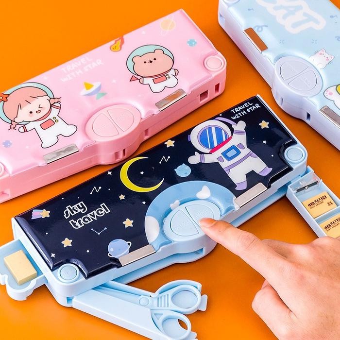 

KOTAK PENSIL KOREA MINIMALIS PENCIL CASE AESTHETIC TEMPAT PENSIL BOX PLASTIK