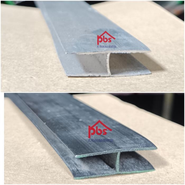 BEST SELLER LIS H ALUMUNIUM / SAMBUNGAN POLYCARBONATE / LIS H SILVER / LIS H HITAM