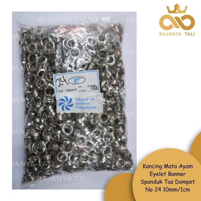 

Kancing Mata Ayam Eyelet Banner Spanduk Tas Dompet No 24 10Mm/1Cm Terlaris