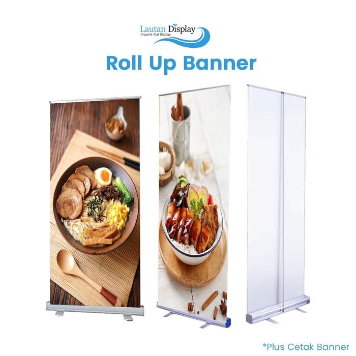 

Standing Roll Up Banner 80X200 Plus Cetak Banner/Spanduk