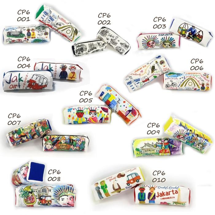 

TEMPAT PENSIL KANVAS OLEH-OLEH SOUVENIR JAKARTA DESIGEN TMII