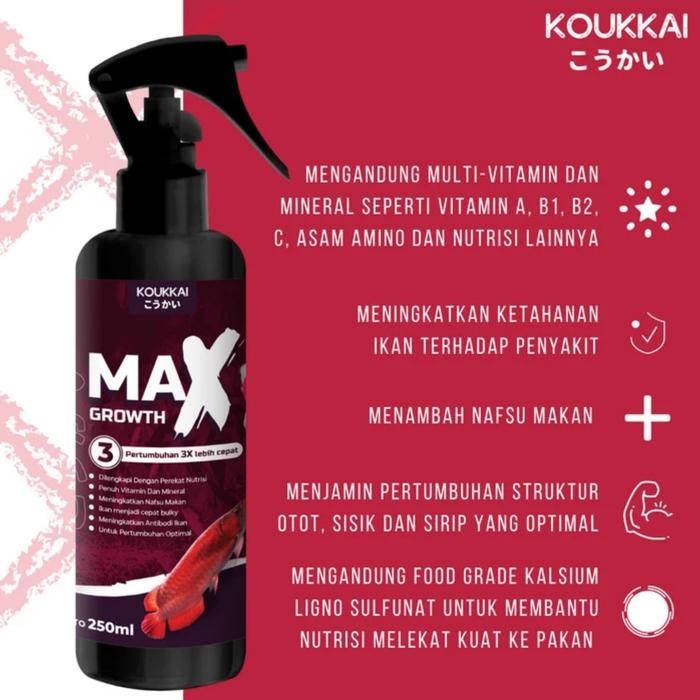 MAX GROWTH ARWANA / OBAT PERTUMBUHAN IKAN / VITAMIN NAFSU MAKAN IKAN