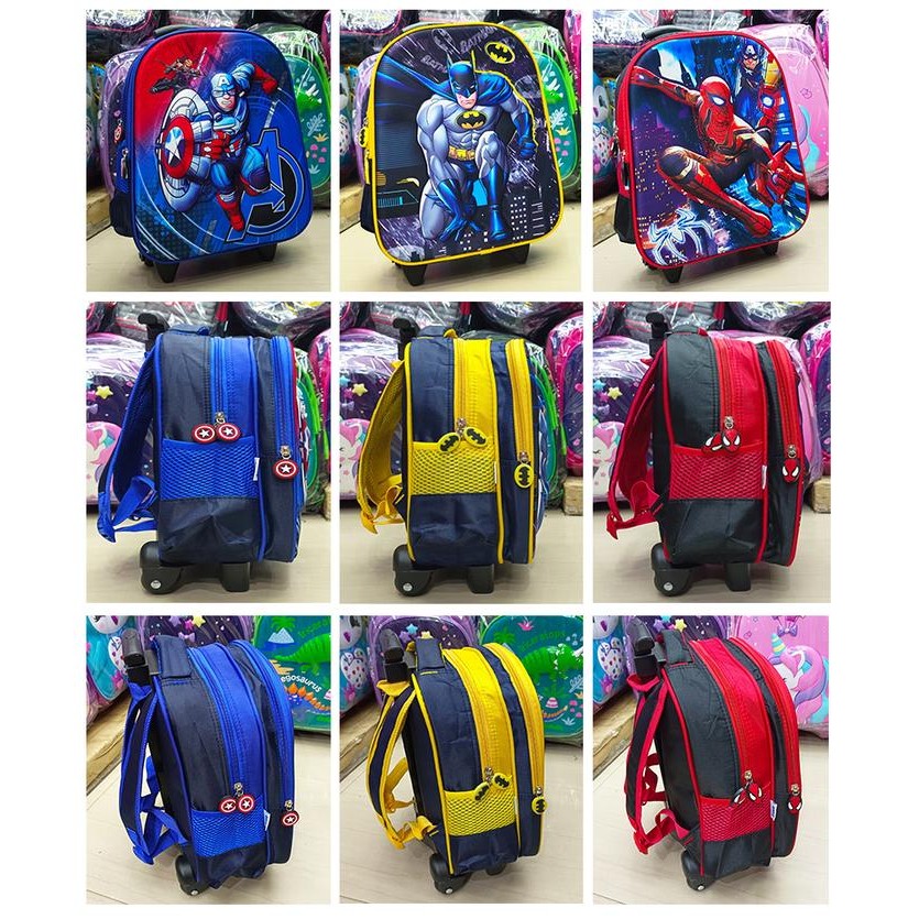 Tas Roda Dorong Trolley Anak Sekolah Laki Laki Tk Great Timbul Import