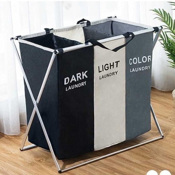 Rak Keranjang Pakaian Kotor Tempat Cucian Baju Laundry Bag Minimalis