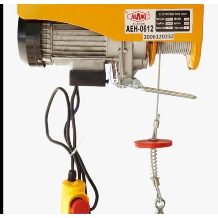 Electric Hoist Asano AEH-0612 Katrol Elektrik 600 KG 12 Meter