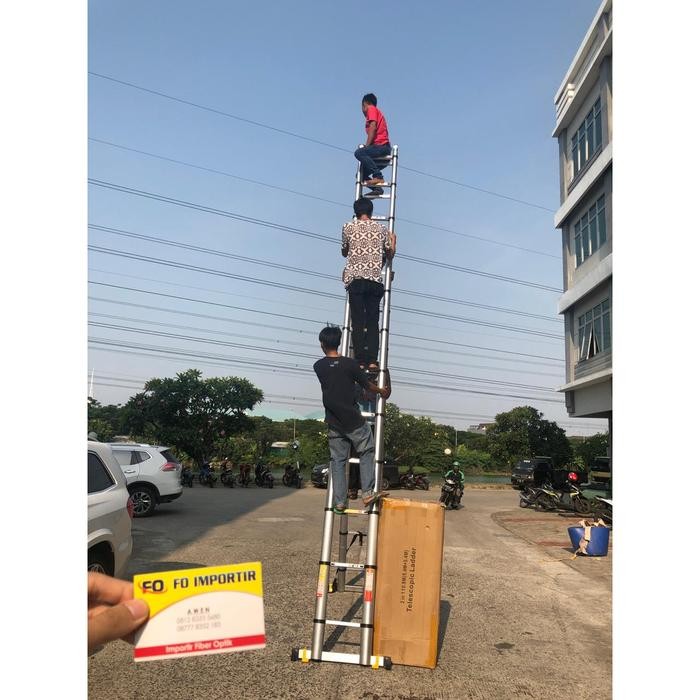 Tangga Lipat Aluminium Teleskopik 10.8M Double Telescopic 10.8Meter