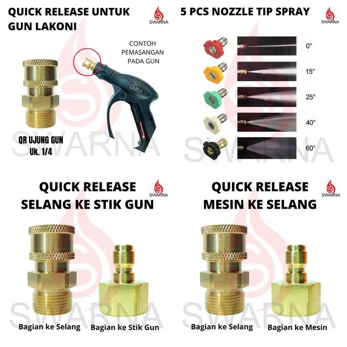 LAKONI LAGUNA 70 Terbaru PAKET 3 Quick Release Konektor Jet Cleaner