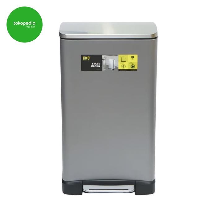 Eko 30 Ltr Tempat Sampah Stainless E-Cube