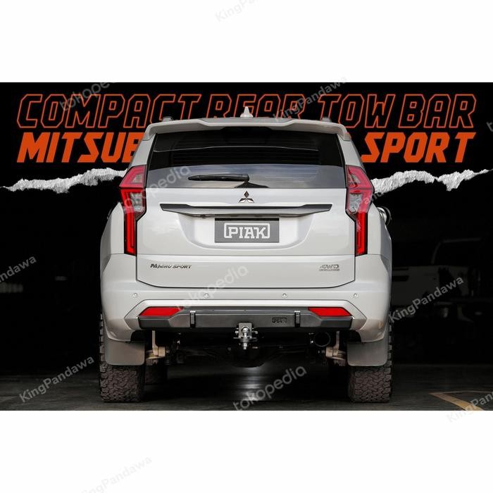 PREMIUM PIAK COMPACT REAR TOWING BAR - PAJERO SPORT 2021 - MATTE BLACK