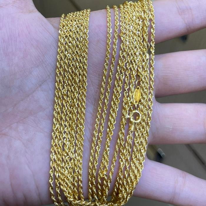 PREMIUM Kalung tambang emas kadar 375%/8k