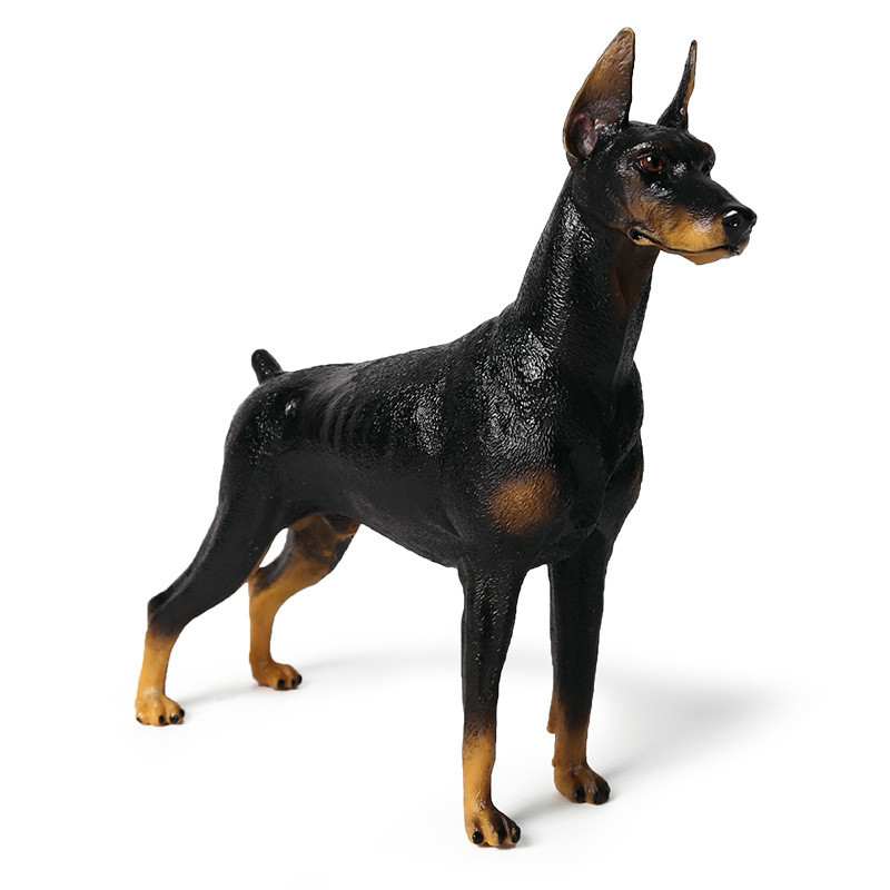 Simulation Doberman Greyhound Figure Collectible Toys Dog Animal Action Figures Kids Children