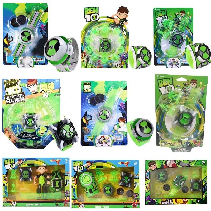 Bandai Original 3D Ben 10 Watch Earth Defenders Projection Watch Omnitrix Toy Anime Figures Model
