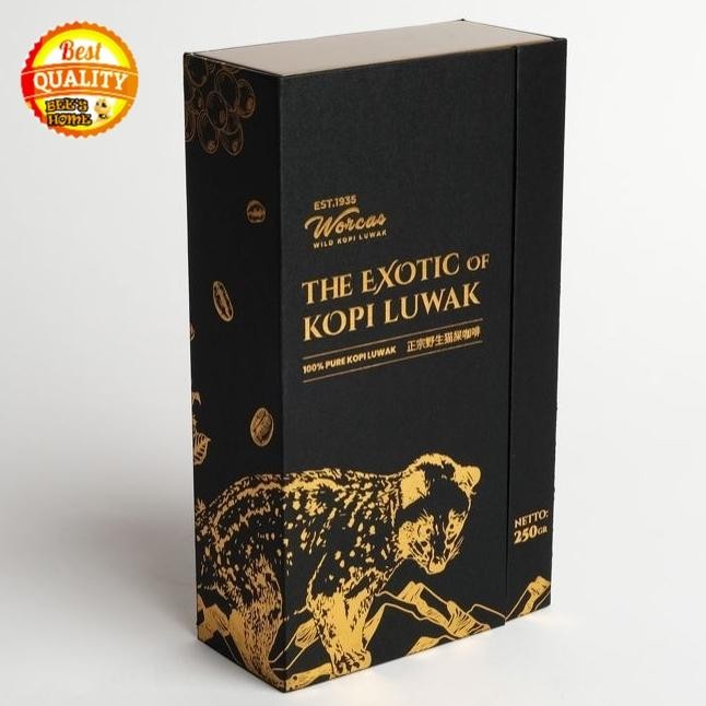 

The Exotic Wood of Luwak Coffee Wild Luwak Coffee Kopi Luwak Wild Indonesia 250 gr box Bersertifikat