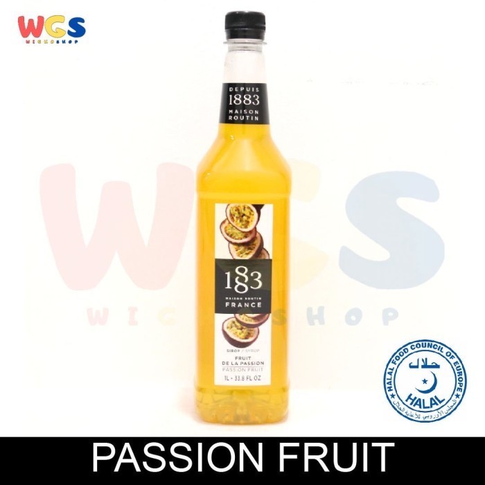 

Syrup 1883 Maison Routin France Passion Fruit Flavored 33.8 fl oz 1ltr