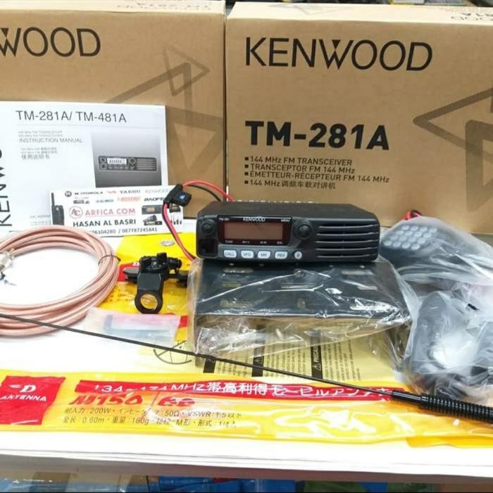 RIG KENWOOD TM 281 - RADIO RIG KENWOOD PAKET FULL SET ANTENA MOBIL