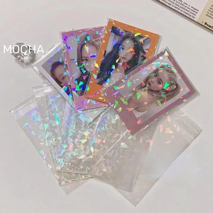 50Pcs Inner Sleeve Photocard Postcard Laser Inner Photocard Seal Terlaris