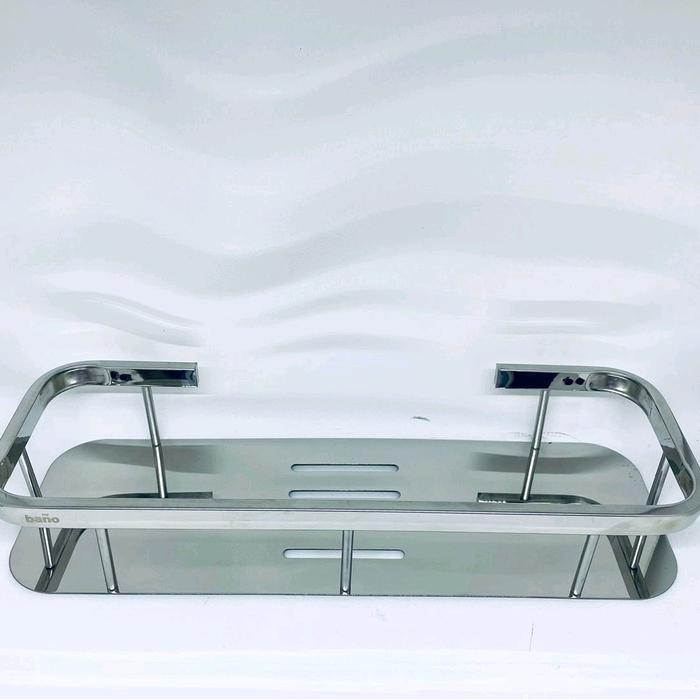 PREMIUM RAK SHAMPOO SABUN PERSEGI DINDING KAMAR MANDI STAINLESS