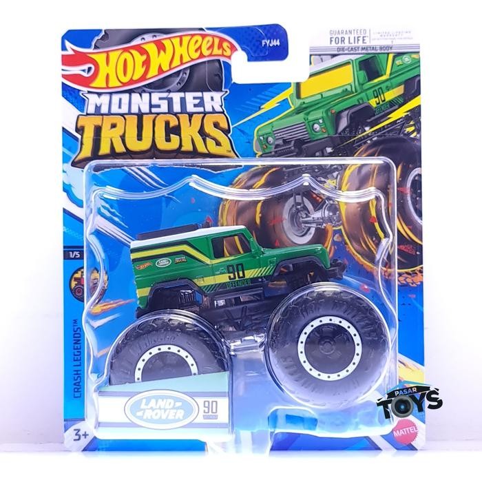 HOT WHEELS MONSTER TRUCKS CRASH LEGENDS LAND ROVER 90 DEFENDER