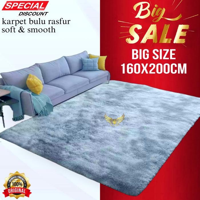 Karpet Bulu Ukuran Besar 200X160X5Cm