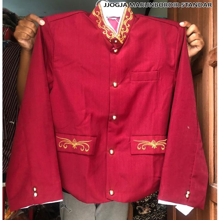 Terbaru Beskap Jogja Merah Marun Best Seller