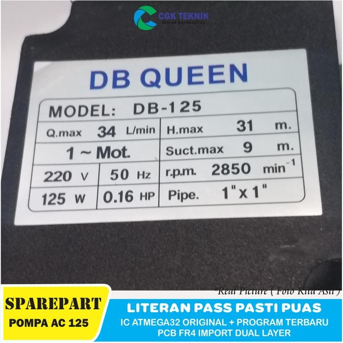 CGK TEKNIK - POMPA AC 125 W POMPA POM MINI DB QUEEN POMPA PERTAMINI