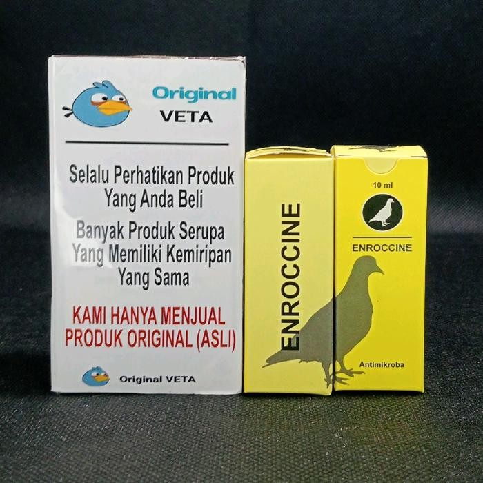 ENROCCINE VITAREST 10mL OBAT BURUNG DIARE BERAK HIJAU KAPUR ANTIMIKROBA