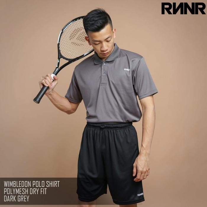 Polo Shirt Wimbledon Bahan Dryfit Untuk Olahraga Tennis Atau Golf Terlaris