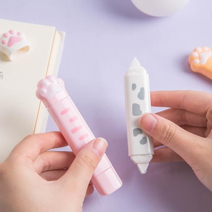 

twingo 2in1 glue correction tape cat paw cute / lem tipex kertas lucu kode 651