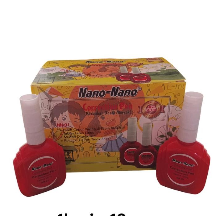 

1lusin 12pcs tip ex cair botol merah kualitas setara kenko kode 1140